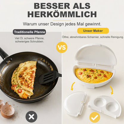 🍳 clakryna®  2-in-1 Mikrowellen Eierkocher – Schnelles Frühstück ohne Pfanne