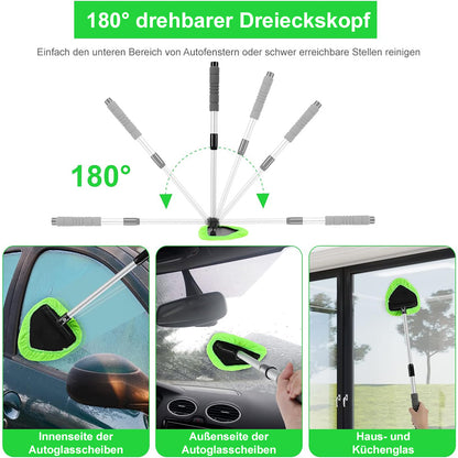 🚗 clakryna® Auto-Scheibenreiniger mit Teleskopgriff – Klare Sicht ohne Verrenkungen