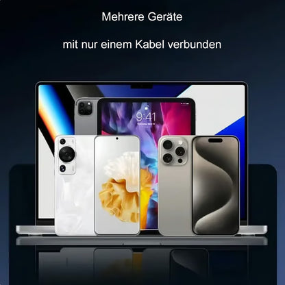 ⚡MFi-zertifiziertes 2-in-1-Schnellladekabel mit integriertem Handy-Ständer – Ultraschnelle 240 W Leistung, offiziell von Apple autorisiert✅