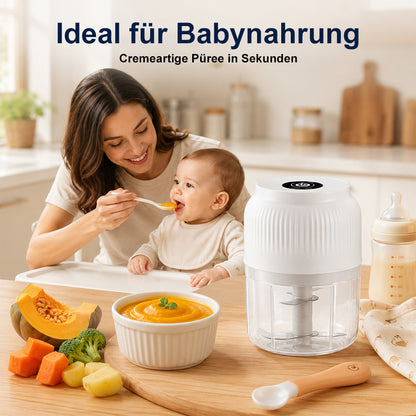 ⚡ clakryna® Mini Elektrischer Zerkleinerer – Gemüse & Knoblauch in Sekunden schneiden