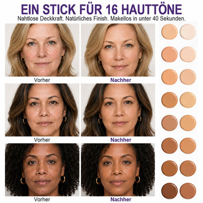 🆙💄clakryna® Farbwechsel-Foundation-Stick – Passt sich deinem Hautton an für einen natürlichen Glow bei reifer Haut