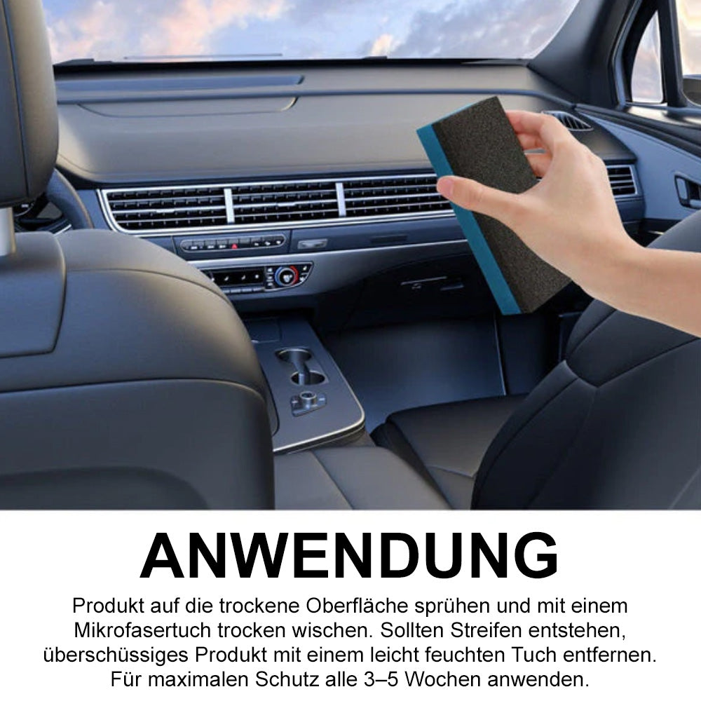 🚗 Auto-Innenraum-Tiefenpflege & Reiniger – Frischt Kunststoff & Leder auf (Inkl. Schwamm & Tuch)