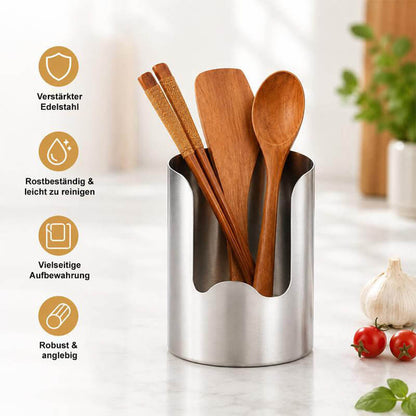 🏡 clakryna® Edelstahl Küchenutensilienhalter – Mehr Ordnung & Platz auf Ihrer Arbeitsplatte