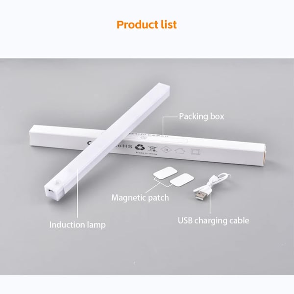 🆙🛒Drahtlose LED-Lichtleiste mit Bewegungssensor – wiederaufladbare und magnetische Unterbauleuchte – ultradünnes Nachtlicht zum Aufkleben für Küche, Kleiderschrank, Treppe und Flur (kein Bohren erforderlich)