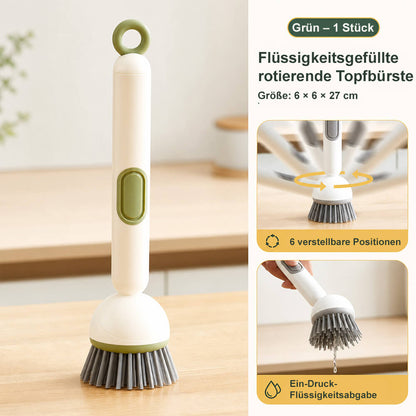 🧽🫧 clakryna® Spülbürste mit integriertem Spülmittelspender