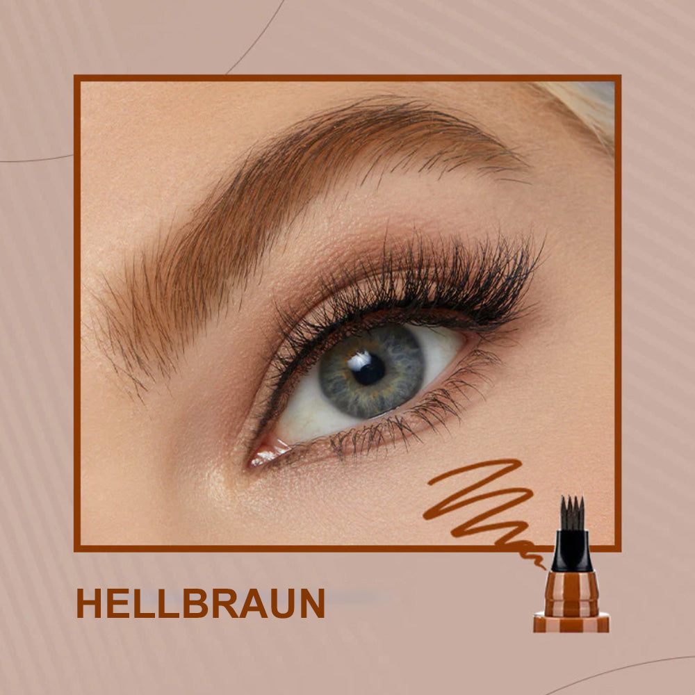🫧4-Zinken Microblading-Stift für Brauen & Bärte – Wasserfest, wischfest & natürlicher Look