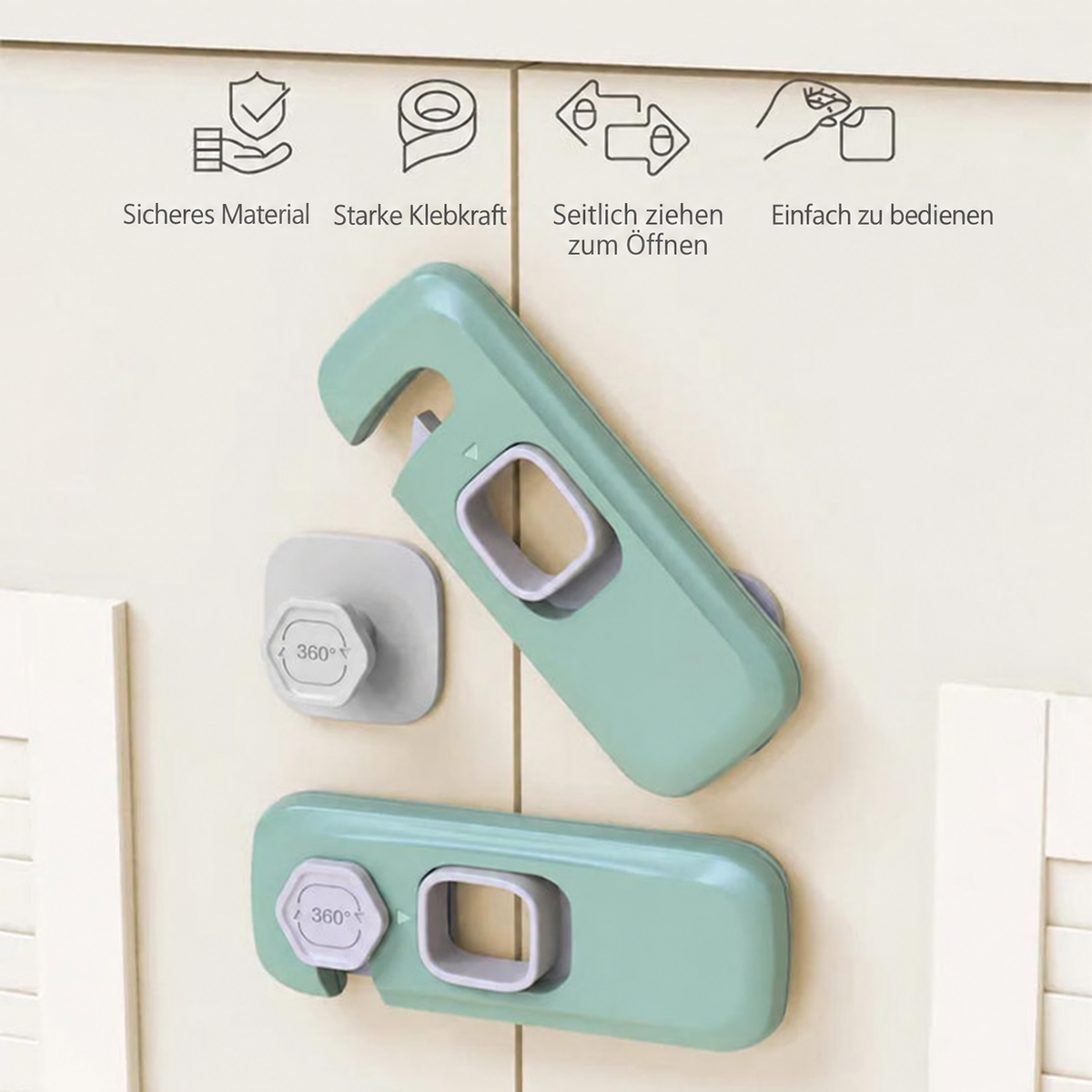 👶🔒 clakryna® Kindersicherung für Schränke & Kühlschrank