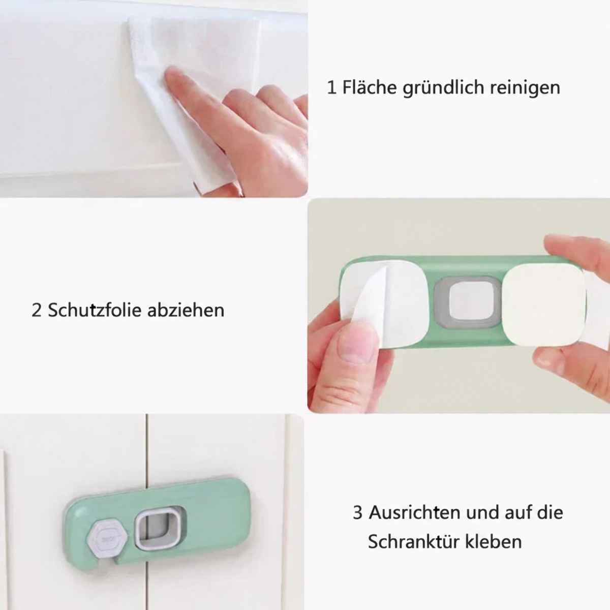👶🔒 clakryna® Kindersicherung für Schränke & Kühlschrank