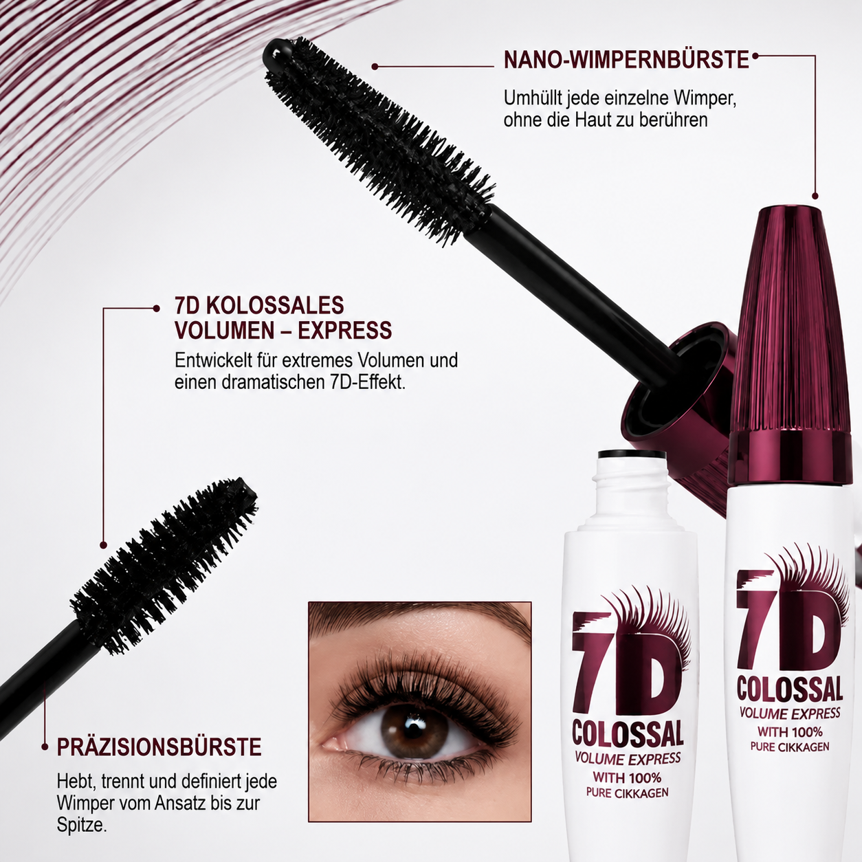 👉🔥 Letzte 24 Stunden: 1 kaufen, 1 GRATIS dazu! — clakryna® 7D Colossal Mascara | Lifting, Volumen & wischfester Wow-Effekt
