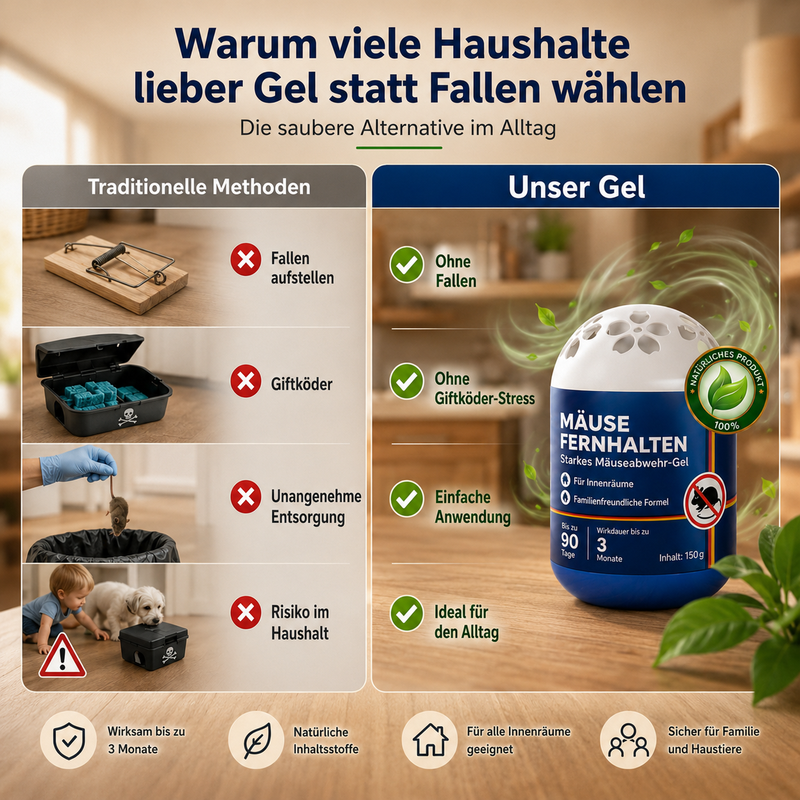 🛡️clakryna®  Mäuse fernhalten – mit natürlichem Anti-Mäuse-Gel