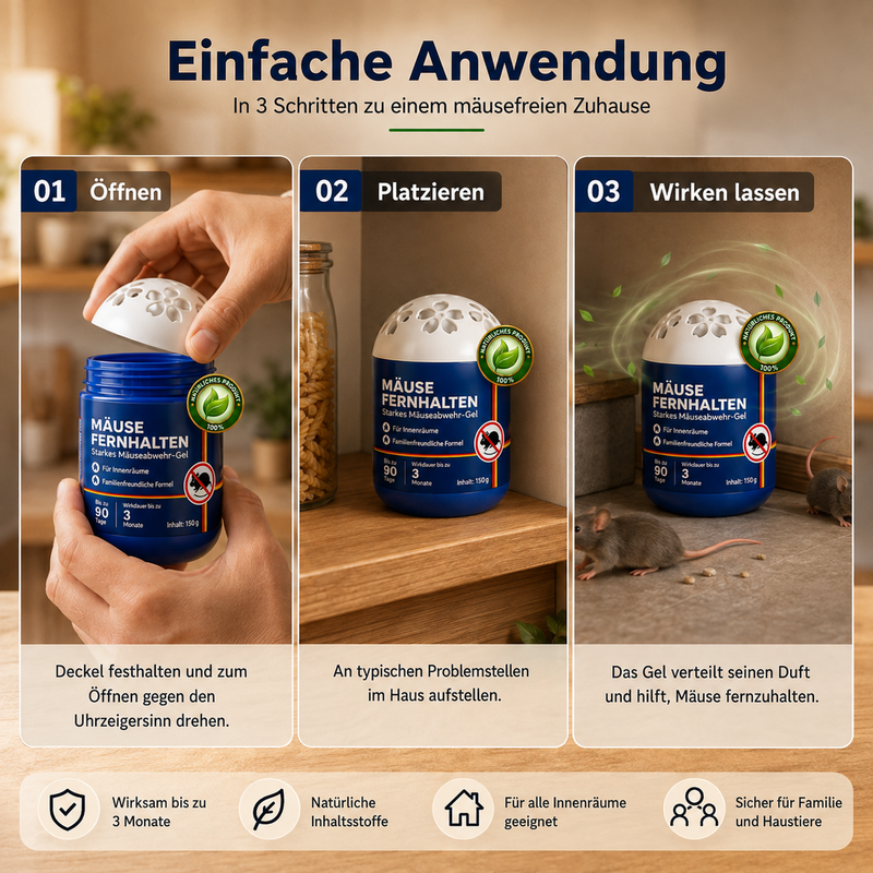 🛡️clakryna®  Mäuse fernhalten – mit natürlichem Anti-Mäuse-Gel
