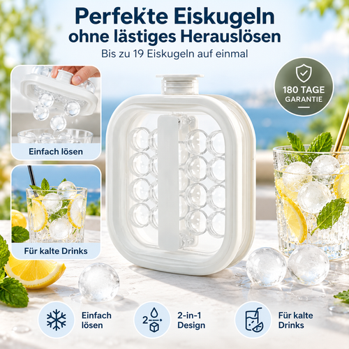 🧊🥤 clakryna® 2-in-1 Eiskugelbereiter – Eis machen & Getränke direkt kühlen