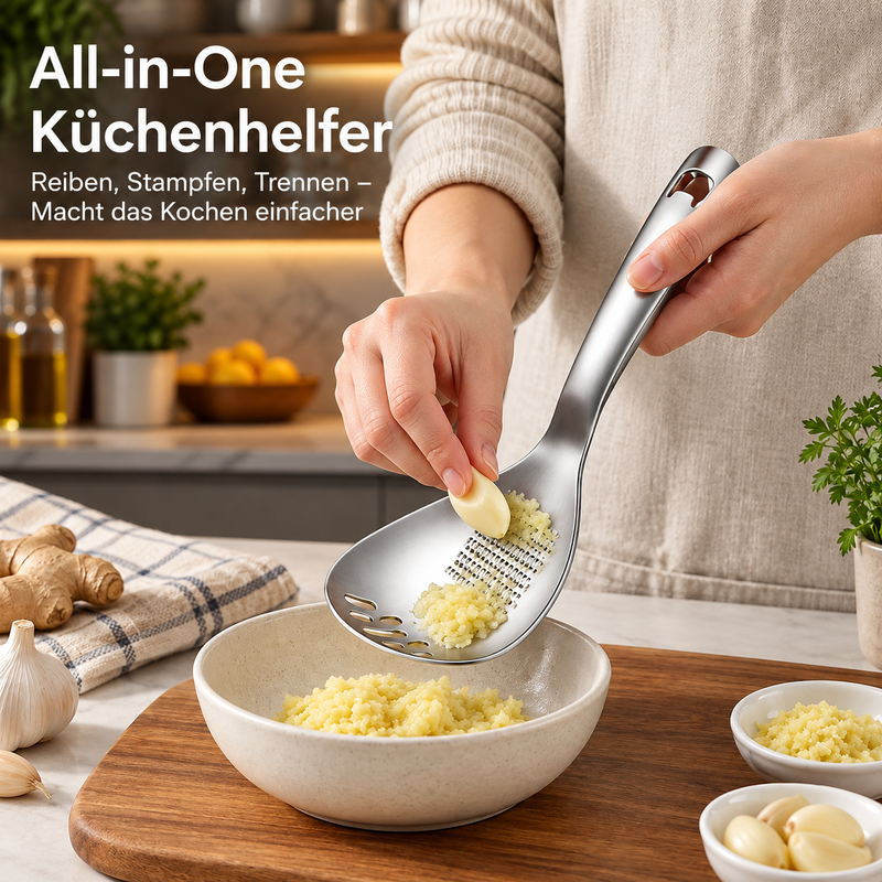 🥄 clakryna® Multifunktions-Küchenhelfer Ein Löffel ersetzt mehrere Küchenwerkzeuge