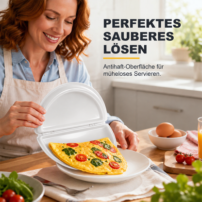 🍳 clakryna®  2-in-1 Mikrowellen Eierkocher – Schnelles Frühstück ohne Pfanne