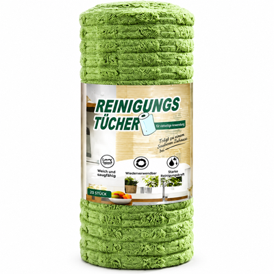 ♻️clakryna® Reißbares Mikrofasertuch – Schnelle Reinigung ohne schmutzige Lappen