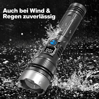 🔦 clakryna® Ultrahelle Akku-Taschenlampe – Starker Fernstrahl & Powerbank-Funktion