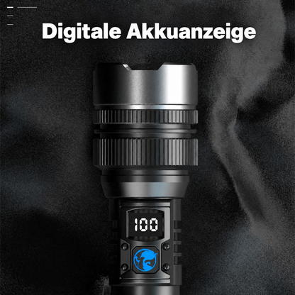 🔦 clakryna® Ultrahelle Akku-Taschenlampe – Starker Fernstrahl & Powerbank-Funktion