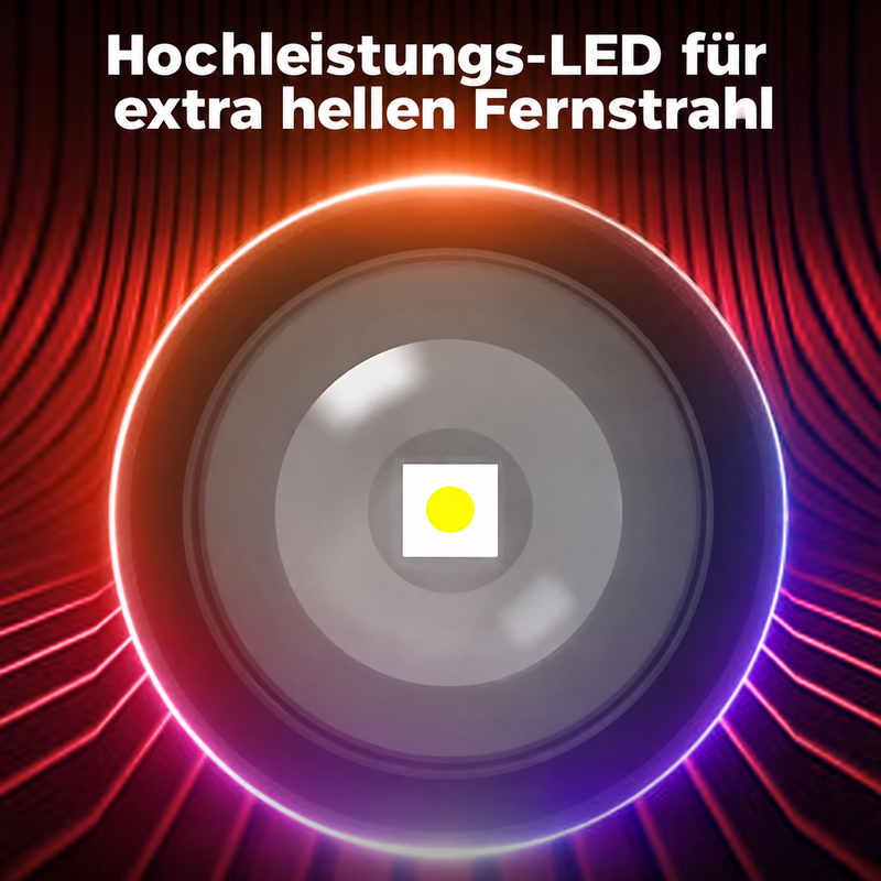 🔦 clakryna® Ultrahelle Akku-Taschenlampe – Starker Fernstrahl & Powerbank-Funktion