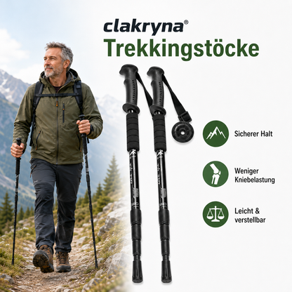 🏔️ clakryna® Trekkingstöcke – Mehr Stabilität & Komfort bei jeder Wanderung