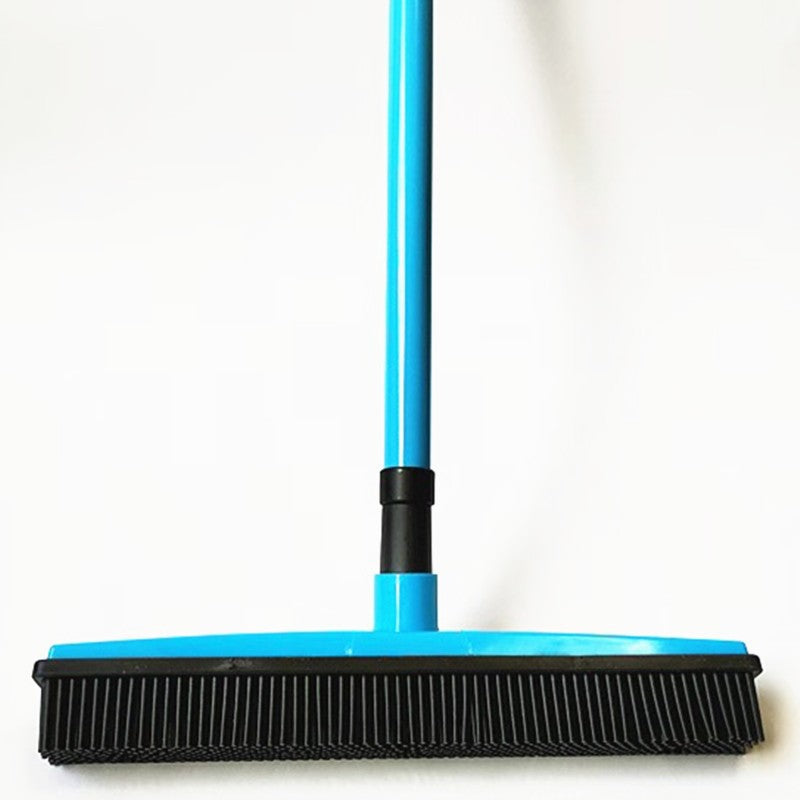 🧼Tierhaarentferner Gummibesen mit Teleskopstiel (74-127 cm) & Integriertem Abzieher