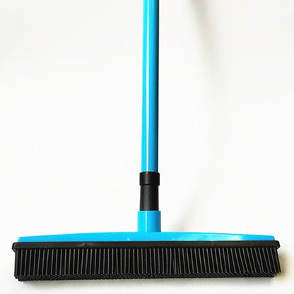 🧼Tierhaarentferner Gummibesen mit Teleskopstiel (74-127 cm) & Integriertem Abzieher