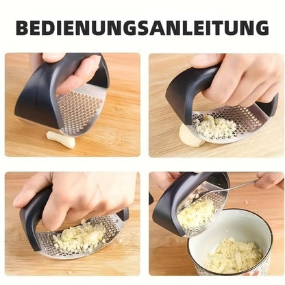✨ Profi Edelstahl Knoblauchpresse – Manuelle Wippe für Knoblauch & Ingwer (Spülmaschinenfest)