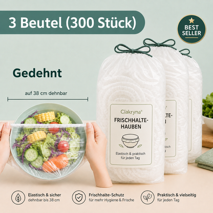Clakryna® Küchen-Frischhaltehauben – Die einfache Lösung für frische Lebensmittel