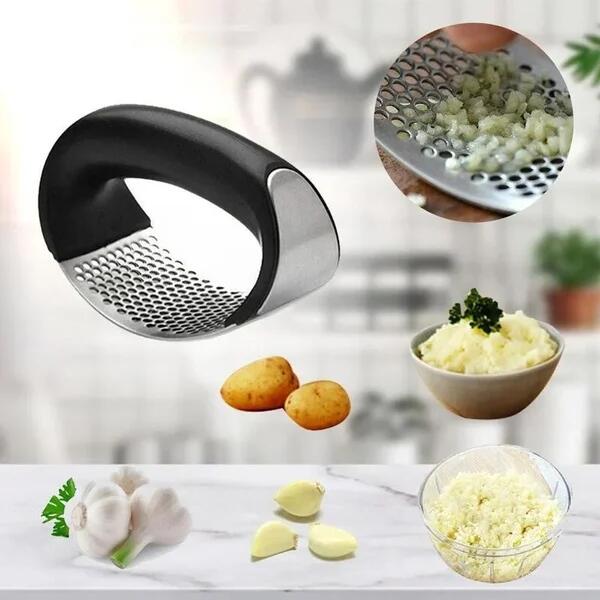 ✨ Profi Edelstahl Knoblauchpresse – Manuelle Wippe für Knoblauch & Ingwer (Spülmaschinenfest)