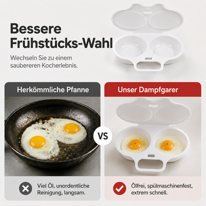 ⭐2026 VERKAUFSHIT🥳Mikrowellen-Eierpochierer – mit zwei Mulden, Antihaft-Oberfläche & leicht zu reinigen. Weniger Fett als beim Braten – jetzt Vorrat sichern & sparen! 🏠