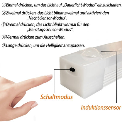 💡Drahtlose LED-Lichtleiste mit Bewegungssensor – wiederaufladbare und magnetische Unterbauleuchte – ultradünnes Nachtlicht zum Aufkleben für Küche, Kleiderschrank, Treppe und Flur (kein Bohren erforderlich)